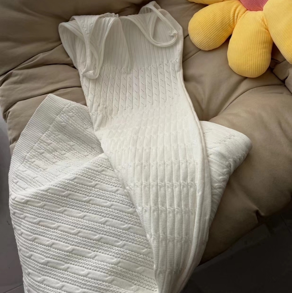 Slim-Fit Hollow Crochet Bodycon Maxi Dress